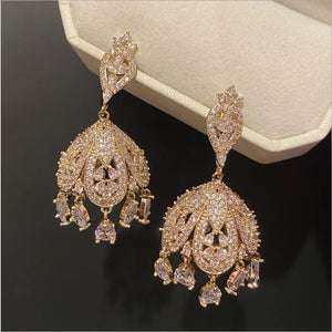 Hollow Lantern Earrings Exaggerated Retro Style