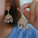 Hollow Lantern Earrings Exaggerated Retro Style