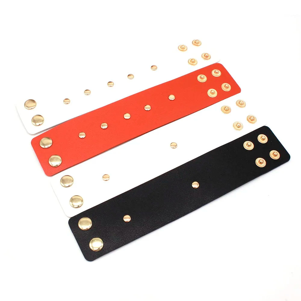 Punk Vintage Leather Bracelet Unisex Wide Big Bangle
