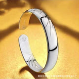 Embossed Four Seasons Flower God Bracelet - Mother Jewelry Gift