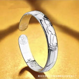 Embossed Four Seasons Flower God Bracelet - Mother Jewelry Gift