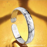 Embossed Four Seasons Flower God Bracelet - Mother Jewelry Gift
