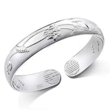 Embossed Four Seasons Flower God Bracelet - Mother Jewelry Gift