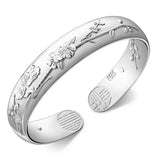 Embossed Four Seasons Flower God Bracelet - Mother Jewelry Gift