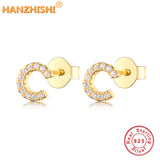925 Sterling Silver Letter Alphabet Stud Earrings for Women Girls