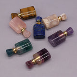 Natural Stone Perfume Bottle Pendant for Jewelry Making DIY