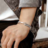 Adjustable Couple Bangle Gothic Punk Women Tibetan Silver Bracelet