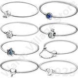 Women's 925 Silver Bead Bracelet Plata100% Charm DIY Bracelet