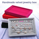 Velvet Jewelry Tray Holder Organizer