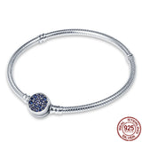 925 Sterling Silver Round Beads Bracelet for Original Beaded Straps DIY Women