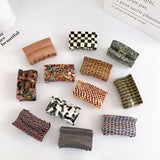 Acrylic Square Marble Leopard Hair Clips