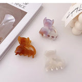Colorful Plastic Hair Claw Cat Grip Clips For Girls