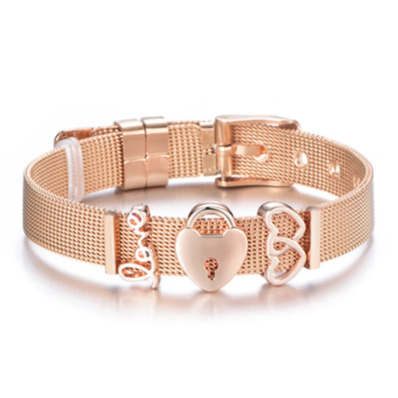Stainless Steel Vacuum Plating Bracelets Bangles Couples Jewelry