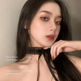 Charm Lace Bow Collarbone Chain Spring Necklace