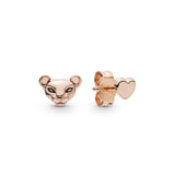 925 Sterling Silver Rose Earrings with Crystal for Women