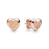925 Sterling Silver Rose Earrings with Crystal for Women