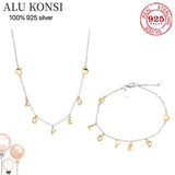 Hot 925 Sterling Silver pan necklace For Women DIY Wedding Jewelry