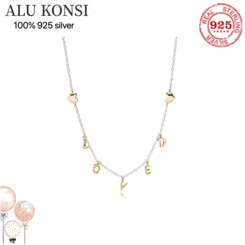 Hot 925 Sterling Silver pan necklace For Women DIY Wedding Jewelry