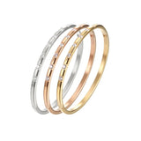 Zircon Wedding Bridesmaid Bracelet Bangle - Titanium Steel 4mm