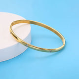 Zircon Wedding Bridesmaid Bracelet Bangle - Titanium Steel 4mm