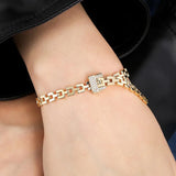 Ins Wrist Jewelry Hiphop Women Bracelet Golden Holiday Gift For Girlfriend