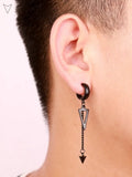 Irregular Triangle Long Chain Cuffs Men's Earrings Rock Conch Hoop Clip