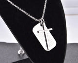 Jesus Cross Necklace Stainless Steel Pendant for Men Women