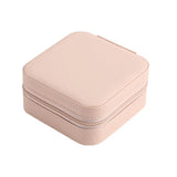 Travel Jewelry Case Box Organizer Leather Earring Holder