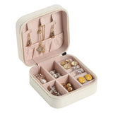 Travel Jewelry Case Box Organizer Leather Earring Holder