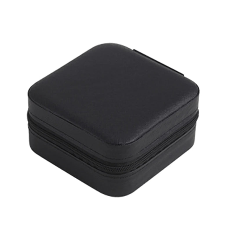 Travel Jewelry Case Box Organizer Leather Earring Holder