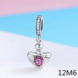 June Collection Silver Family Tree Little Girl Boy Heart Charm Beads
