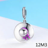 June Collection Silver Family Tree Little Girl Boy Heart Charm Beads