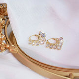 Korea Long Tassels Pearl Ear Stud Women Wedding Earrings Noble Gift
