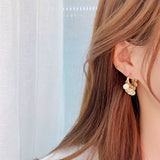 Korea Long Tassels Pearl Ear Stud Women Wedding Earrings Noble Gift