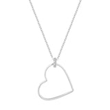 925 Real Silver Big Love Heart Shape Choker Necklaces Wedding Present