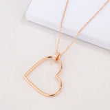 925 Real Silver Big Love Heart Shape Choker Necklaces Wedding Present