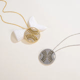 Kpop Circle Pendant Necklace for Women Girls