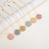 Kpop Circle Pendant Necklace for Women Girls