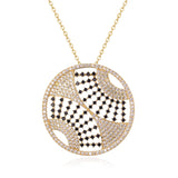 Kpop Circle Pendant Necklace for Women Girls