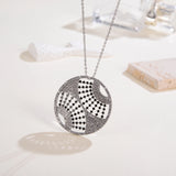 Kpop Circle Pendant Necklace for Women Girls