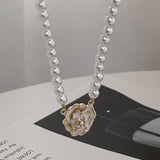 Rose Pearl Necklace Clavicle Chain Women's Jewelry