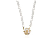 Rose Pearl Necklace Clavicle Chain Women's Jewelry