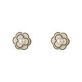 Camellia Pearl Earrings Small Versatile Earrings Female Jewelry