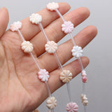 DIY Jewelry Making: 15pcs 12x12mm Natural Shell Petal Beads