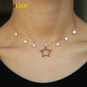 Cz Pendant Necklace 925 Sterling Woman Choker Necklaces