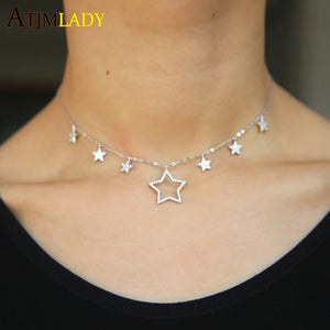 Cz Pendant Necklace 925 Sterling Woman Choker Necklaces