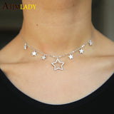 Cz Pendant Necklace 925 Sterling Woman Choker Necklaces