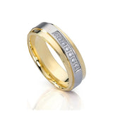 Love Alliances CZ Wedding Rings Set Stainless Steel Couple Ring