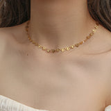 Pearl Tail Chain Choker Necklace for Women Girls