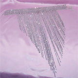 Rhinestone Tassel Choker Necklace Long Pendant Jewelry Boho Ethnic Indian
